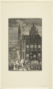 Vreugdetekens voor het stadhuis van Den Haag, 1691