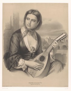 Vrouw bespeelt een mandoline