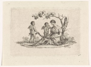 Vrouw en twee putti