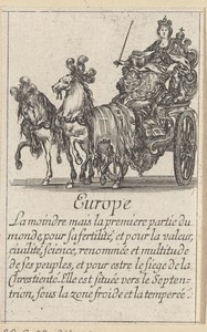 Vrouw in een rijtuig, Europa