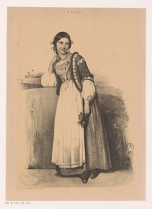 Vrouw in Italiaanse klederdracht