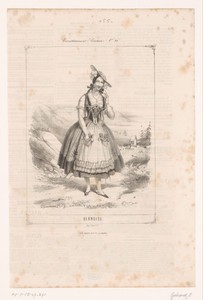 Vrouw in kostuum uit Bern