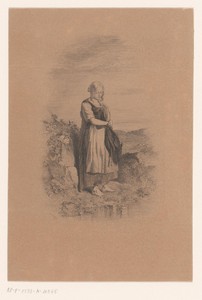 Vrouw kijkend naar het water