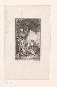 Vrouw leest voor aan een zittende man