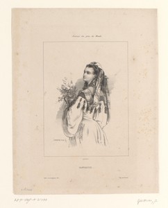 Vrouw met bloemenvaas