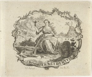 Vrouw met brandende lamp