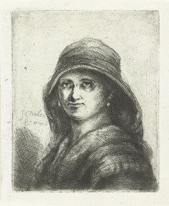 Vrouw met capuchon