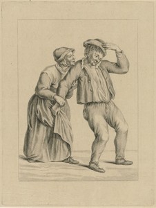 Vrouw met dronken man