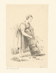 Vrouw met een korenschoof