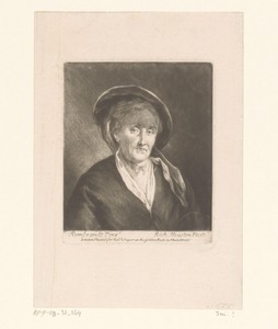 Vrouw met een ronde hoed