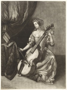 Vrouw met een viola da gamba