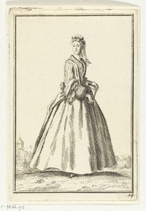 Vrouw met gesloten waaier