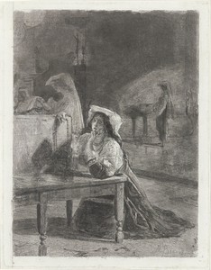 Vrouw met rozenkrans