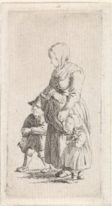 Vrouw met twee kinderen