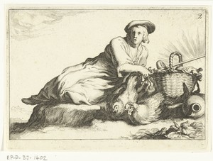 Vrouw met twee kippen