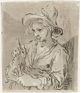 Vrouw met waaier