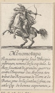 Vrouw uit Monomotapa te paard