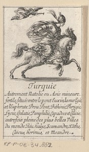 Vrouw uit Turkije te paard