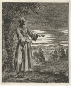 Vrouw wandelend in de nacht