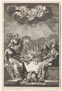 Vrouwen aanschouwen een brandend hart