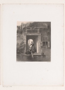 Vrouwen doen de was in een gracht