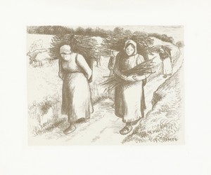 Vrouwen dragen takkenbossen