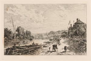 Vue du Bas Meudon, Bords de la Seine