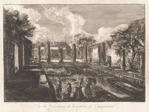 Vue du Peristylium de la maison de l'Impressario