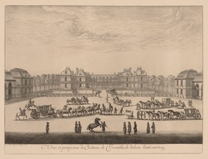 Vue et perspective du Château de Versailles, de dedans l'anti-cour