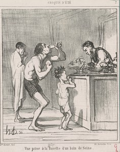 Vue prise a la buvette d'un bain