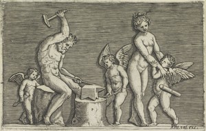 Vulcanus, Venus en drie putti