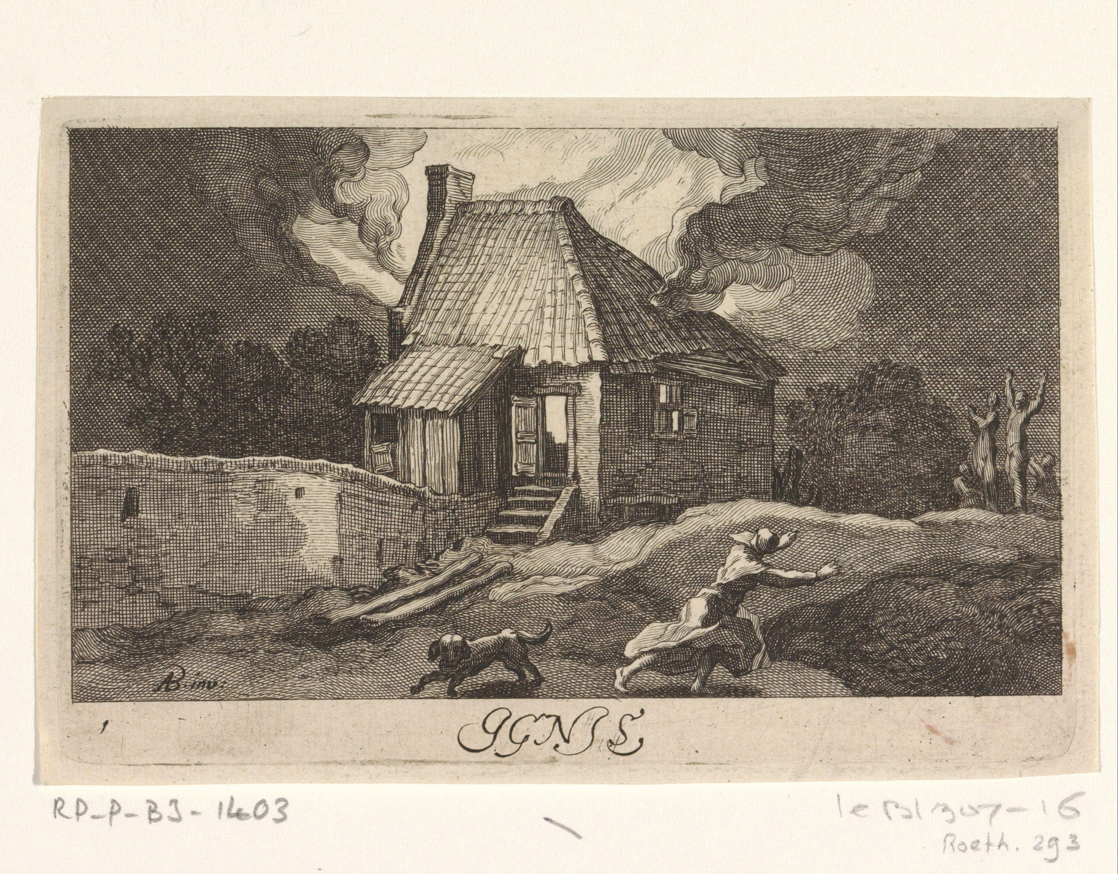 Vuur by Cornelis Bloemaert (II)