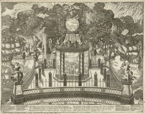 Vuurwerk ter viering van de overwinning bij Vigo, 1702