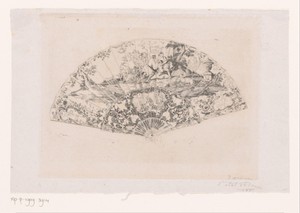 Waaier met pastorale scène