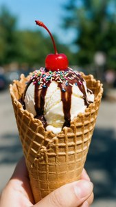 Waffle Cone Sundae