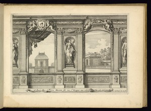 Wall Elevation with Statues in Niches