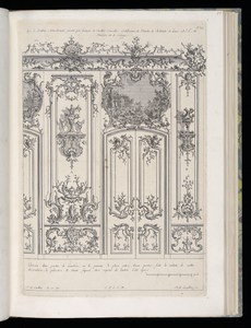 Wall with Double Door and Overdoor Painting
