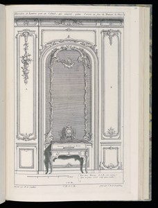 Wall with Mirror and Secretary Desk