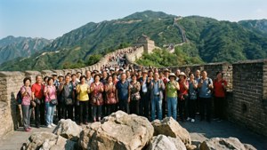 Wall with Tourists