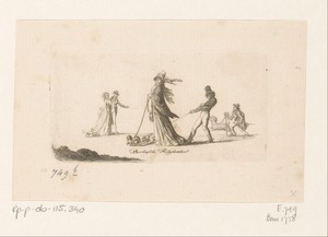 Wandelaars met aangelijnde honden