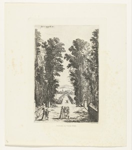 Wandelaars op een terras
