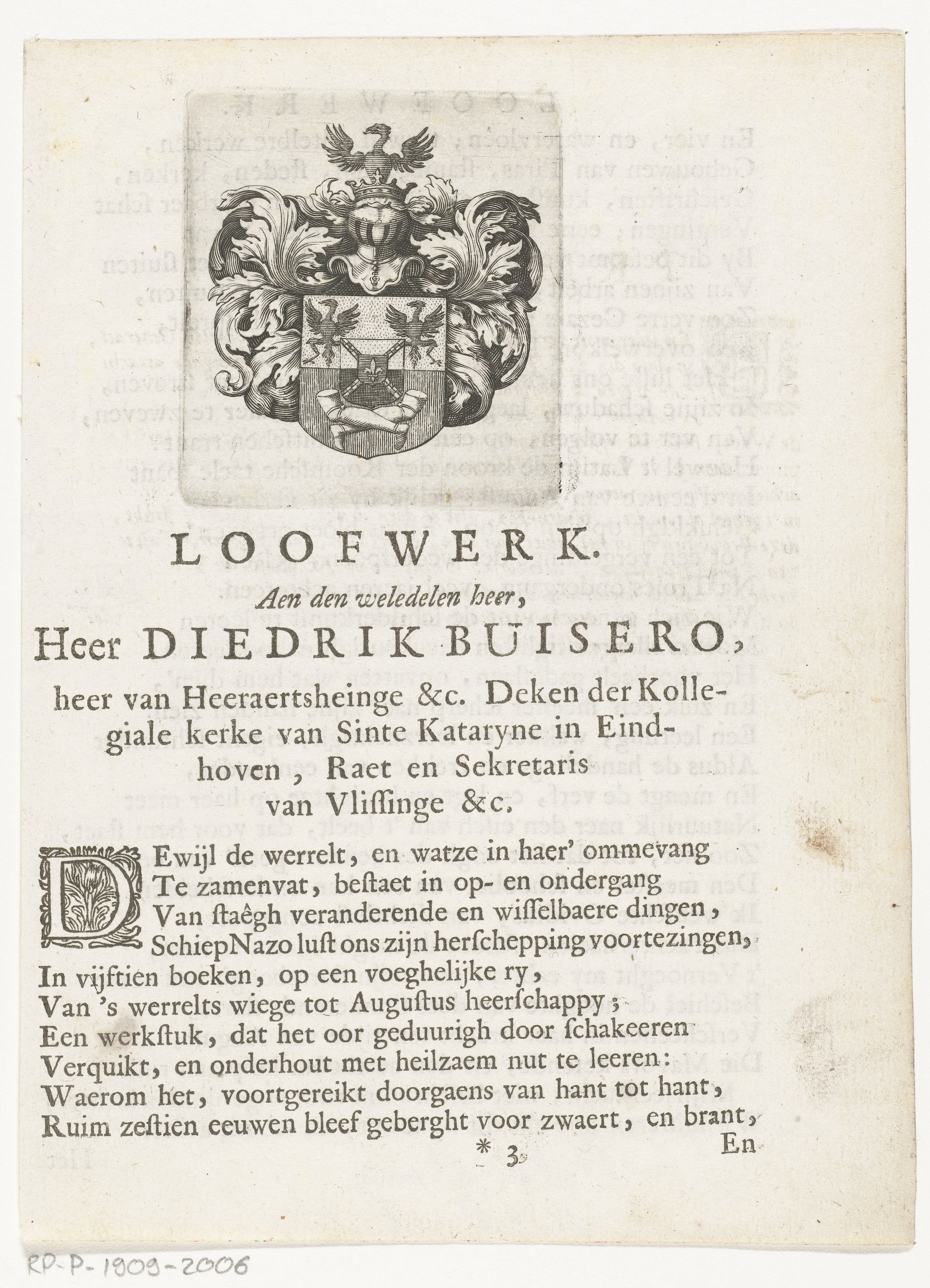 Wapen van Dierck Buysero by Abraham Bloteling
