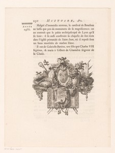 Wapenschild met mijter en banderol