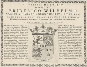 Wapenschild van Frederik Willem, graaf van Limburg en Bronckhorst