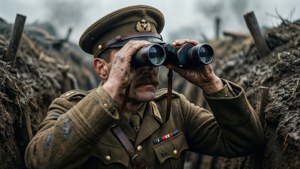 War Captain in Trench