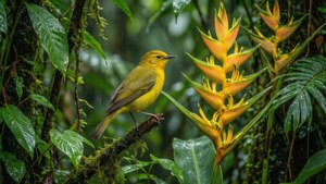 Warbler in Rainforest