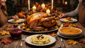 Warm Family Thanksgiving Dinner