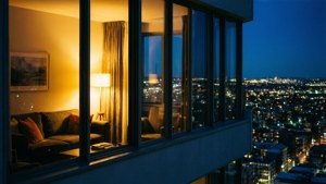 Warm View of City Lights