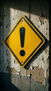 Warning Sign on Wall