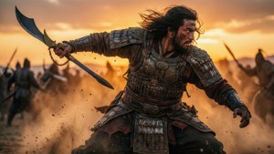 Warrior at Sunset